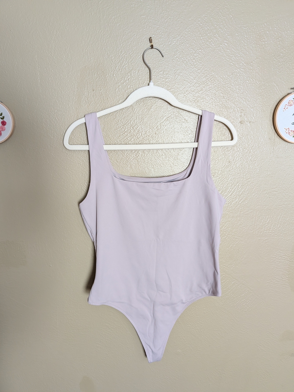 Babaton Lavender Square Neck One-Piece Bodysuit